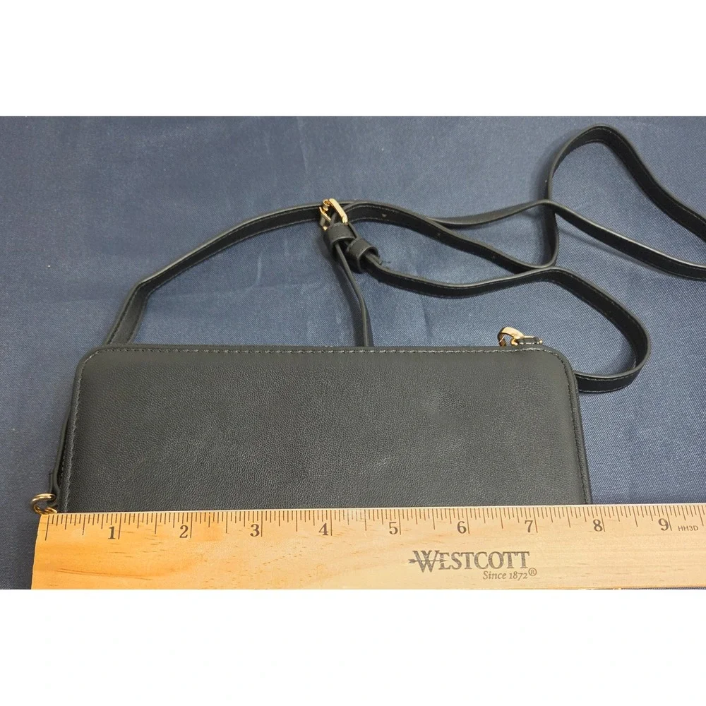Adrienne Vittadini Downtown Collection Double Wallet w/Removable Strap Black